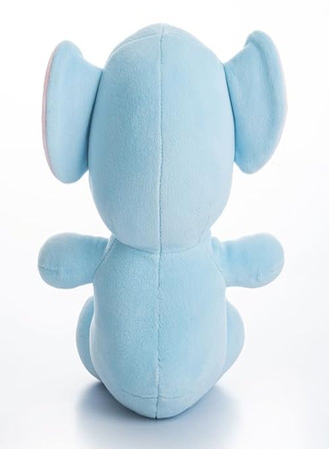 Dimpy Stuff Elephant Cuddly Plush - Blue Spandex Elephant 22 cm (9") - Velvety Soft Spandex Plush Cute Room Decor Boys Girls - Image 4
